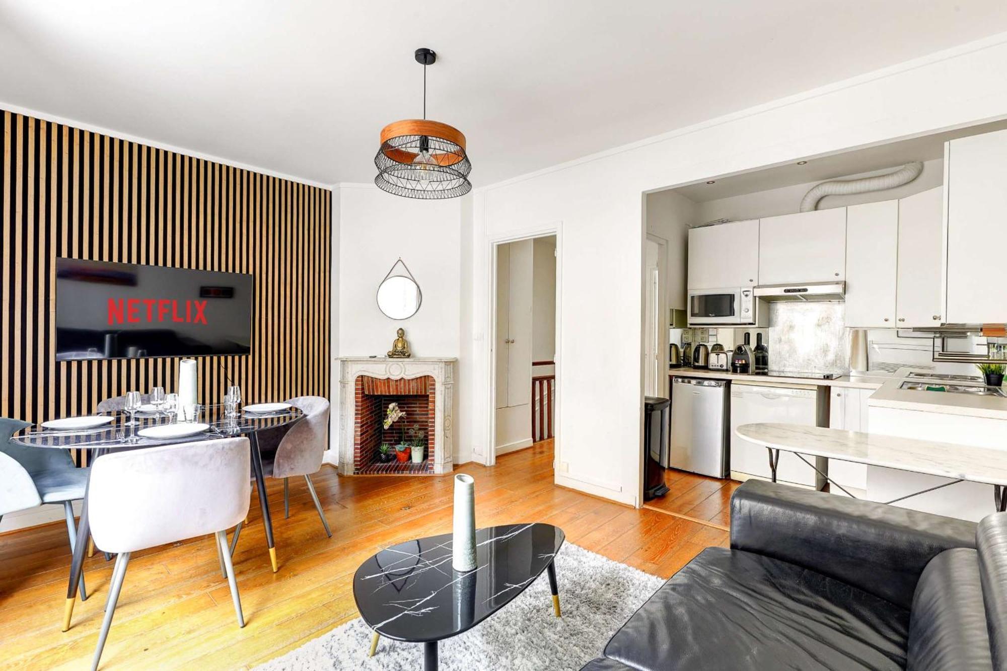 Duplex Cozy A Proximite De La Tour Eiffel With Ac Apartment